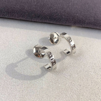 [Marins]LOVE EARRINGS 2.65MM SILVER