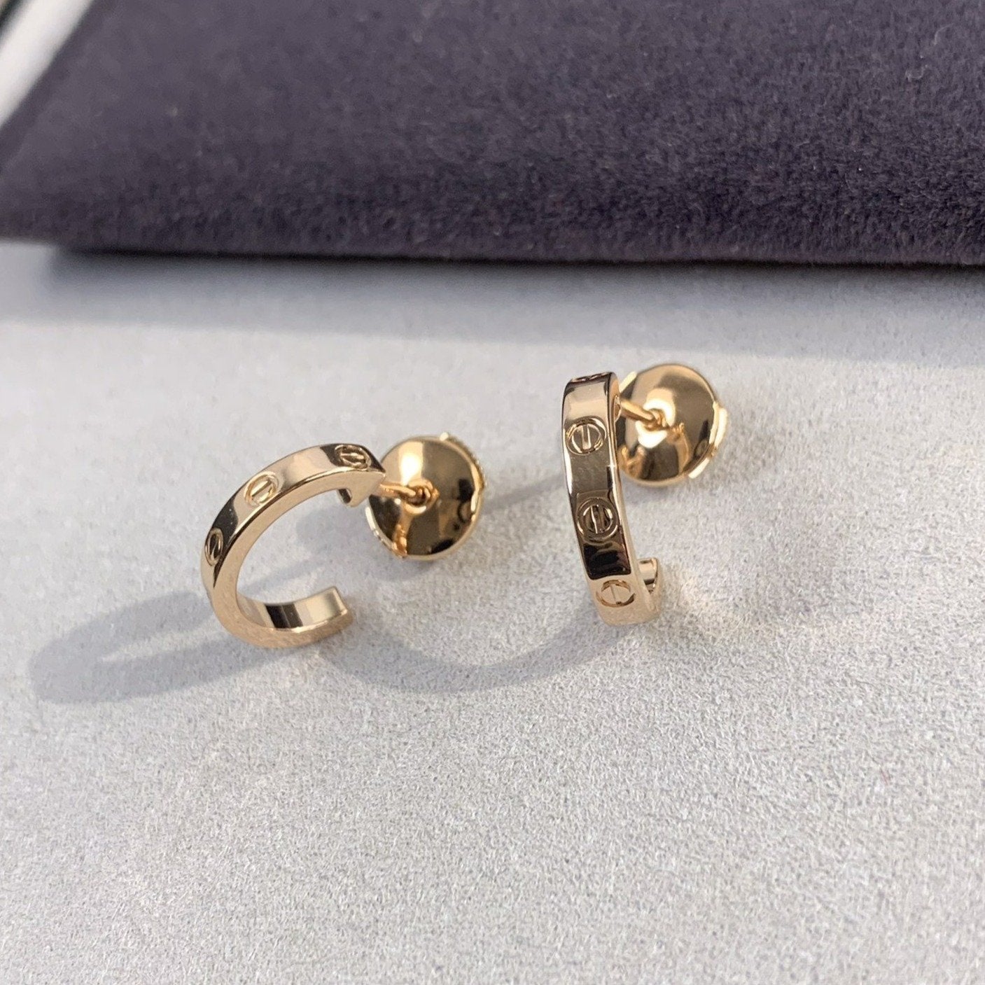 [Marins]LOVE EARRINGS 2.65MM PINK GOLD