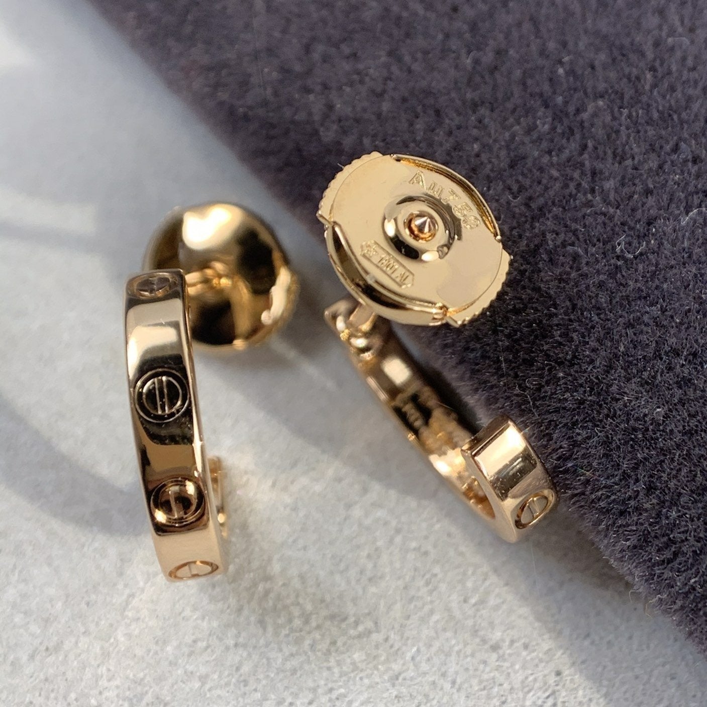 [Marins]LOVE EARRINGS 2.65MM PINK GOLD