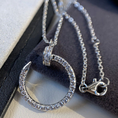 [Marins]JUSTE NECKLACE SILVER DIAMONDS