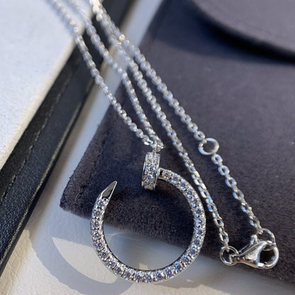 [Marins]JUSTE NECKLACE SILVER DIAMONDS