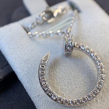 [Marins]JUSTE NECKLACE SILVER DIAMONDS