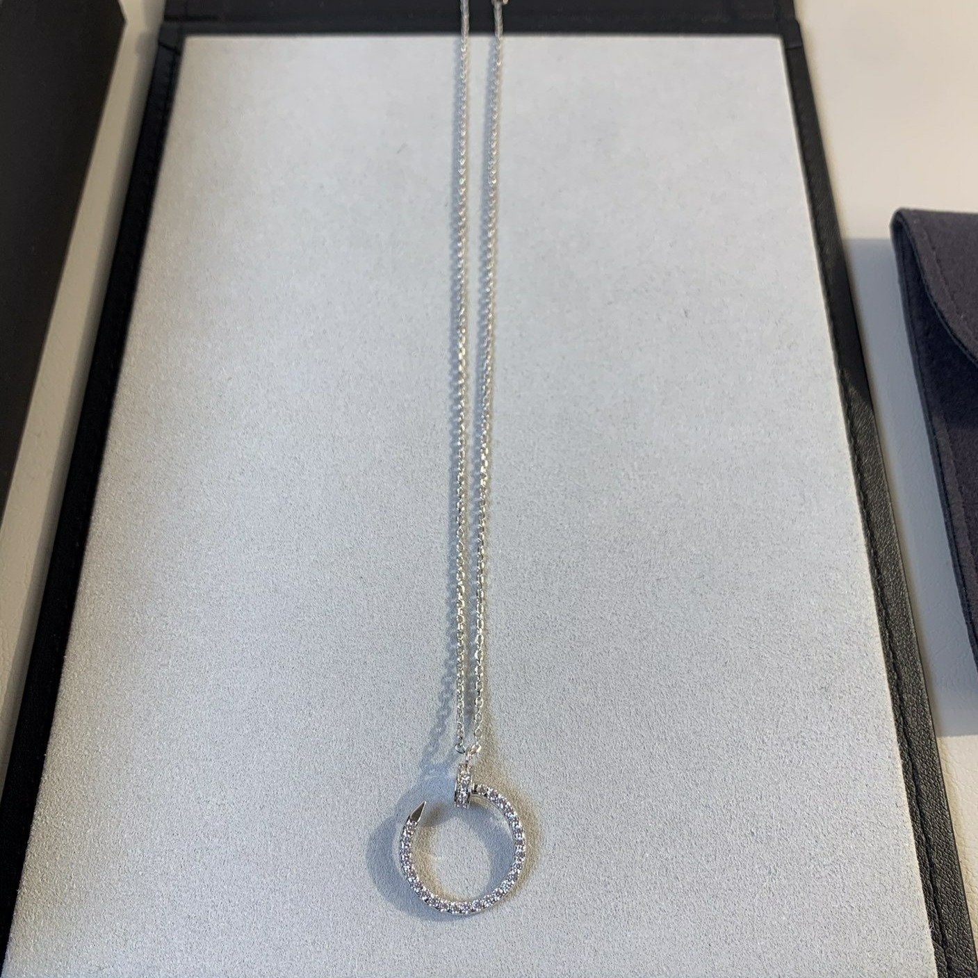[Marins]JUSTE NECKLACE SILVER DIAMONDS