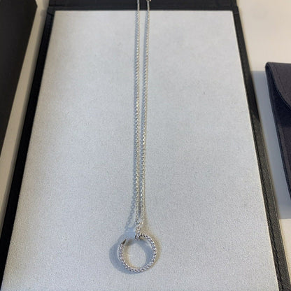 [Marins]JUSTE NECKLACE SILVER DIAMONDS