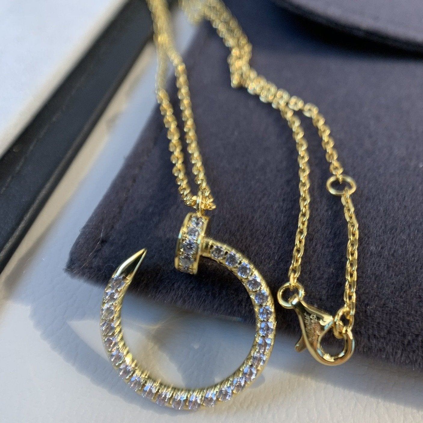 [Marins]JUSTE NECKLACE GOLD DIAMONDS