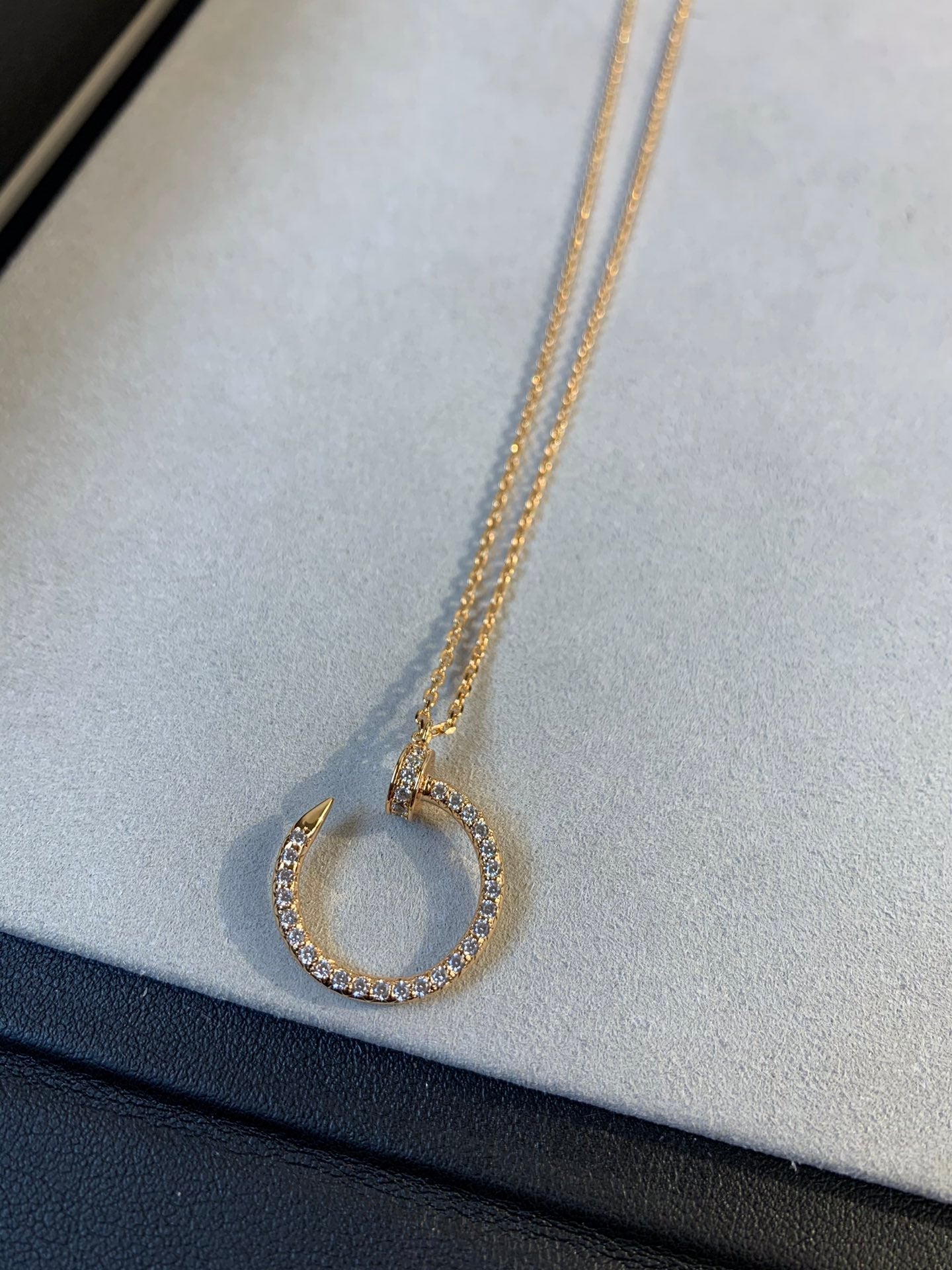 [Marins]JUSTE NECKLACE PINK GOLD DIAMONDS