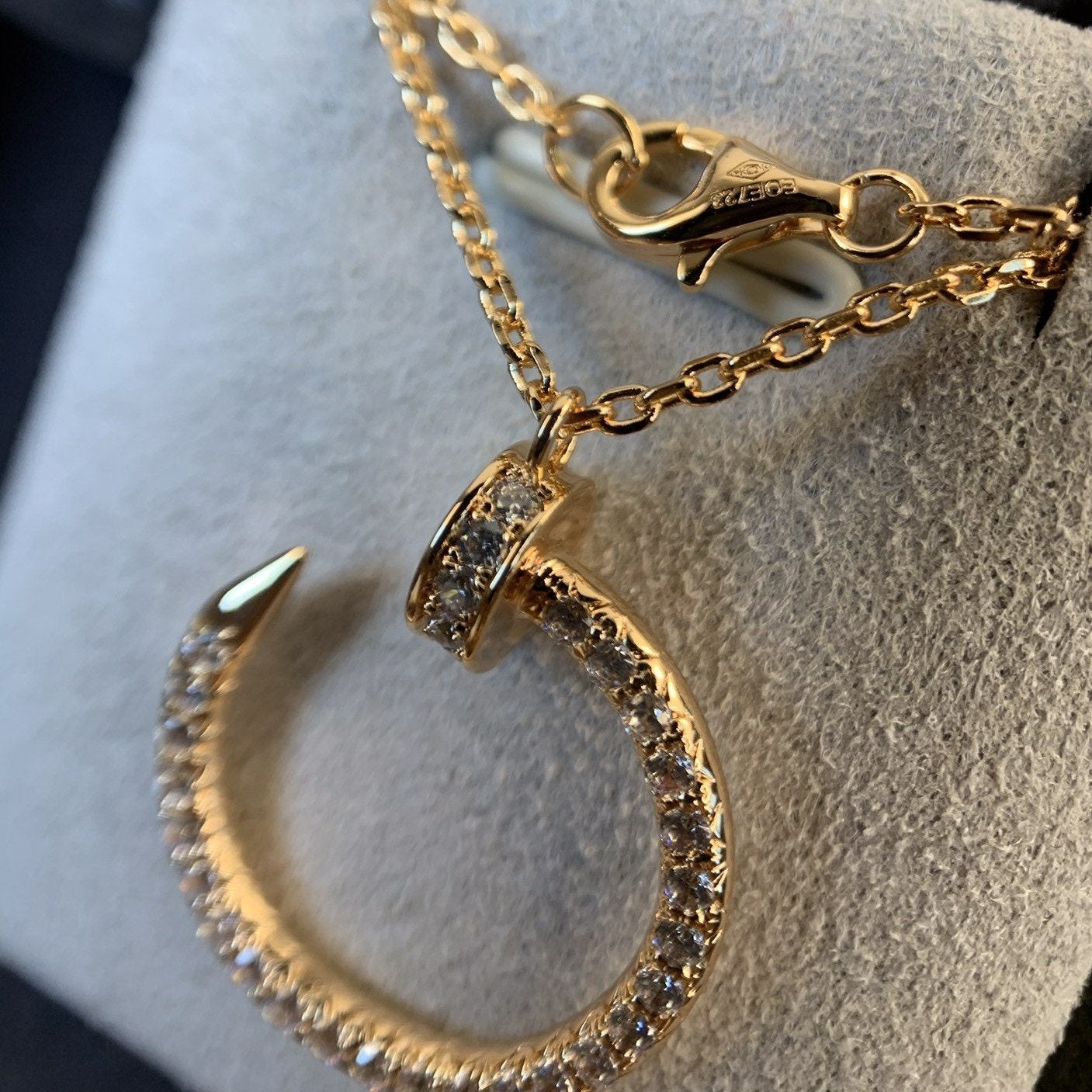 [Marins]JUSTE NECKLACE PINK GOLD DIAMONDS