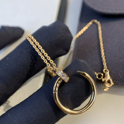 [Marins]JUSTE NECKLACE PINK GOLD DIAMONDS