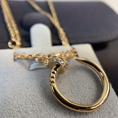 [Marins]JUSTE NECKLACE PINK GOLD DIAMONDS