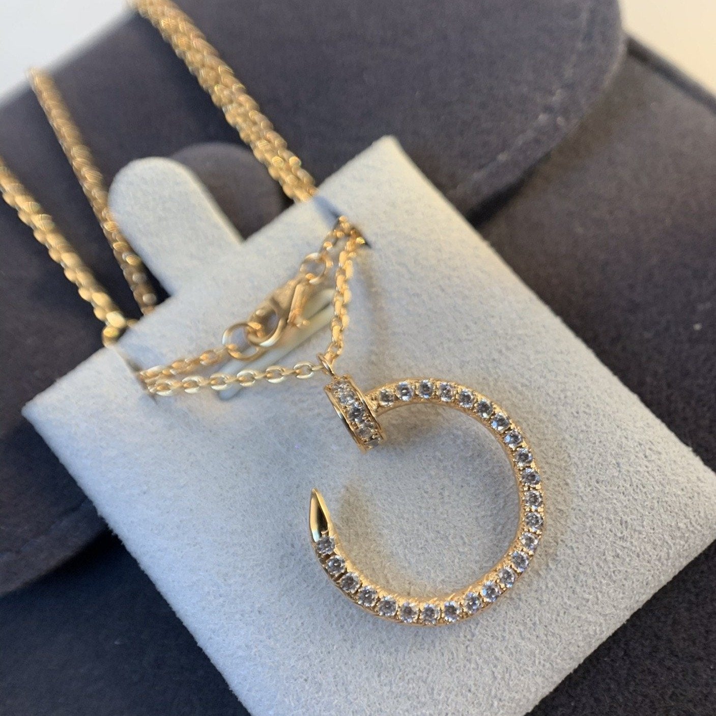 [Marins]JUSTE NECKLACE PINK GOLD DIAMONDS