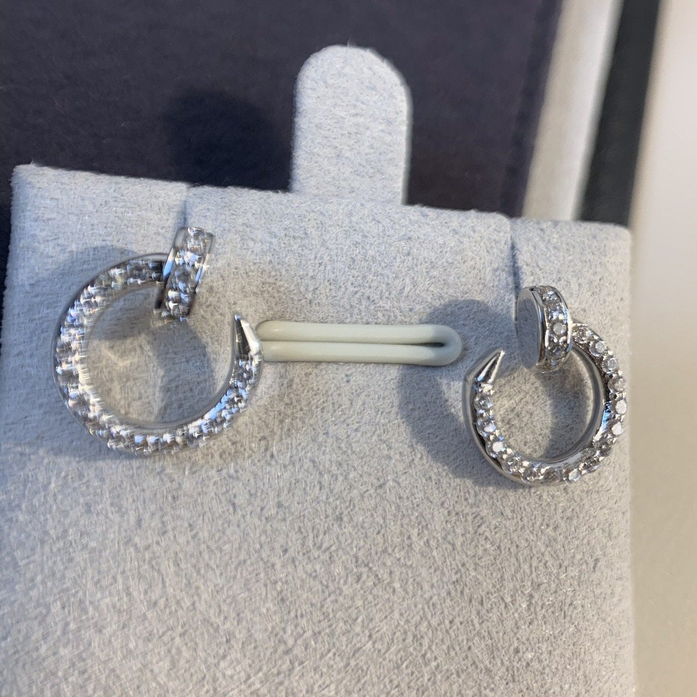 [Marins]JUSTE EARRINGS SILVER DIAMONDS