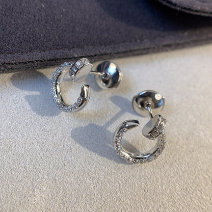 [Marins]JUSTE EARRINGS SILVER DIAMONDS
