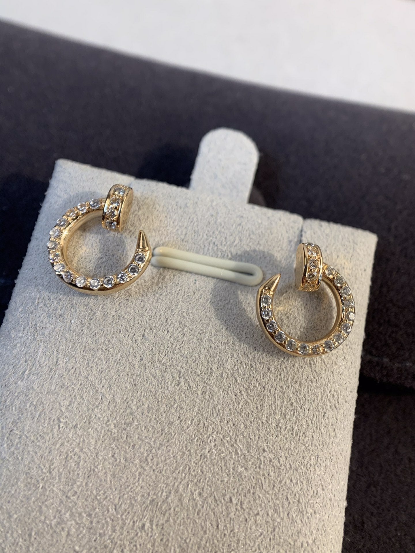 [Marin-Jewelry]JUSTE EARRINGS GOLD DIAMONDS