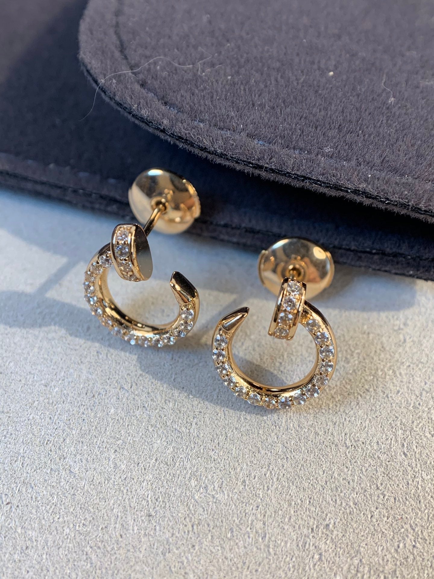 [Marins]JUSTE EARRINGS GOLD DIAMONDS