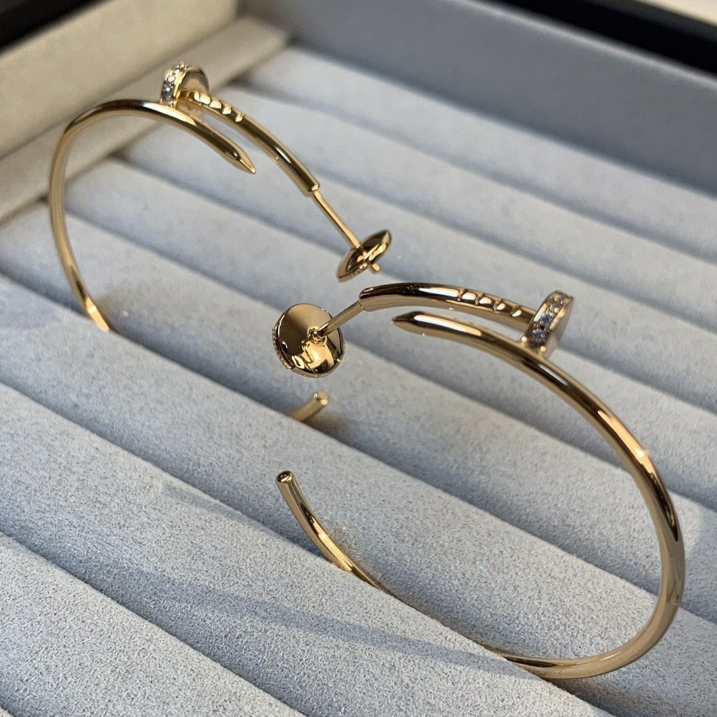 [Marins]JUSTE EARRINGS GOLD DIAMONDS 1.8MM