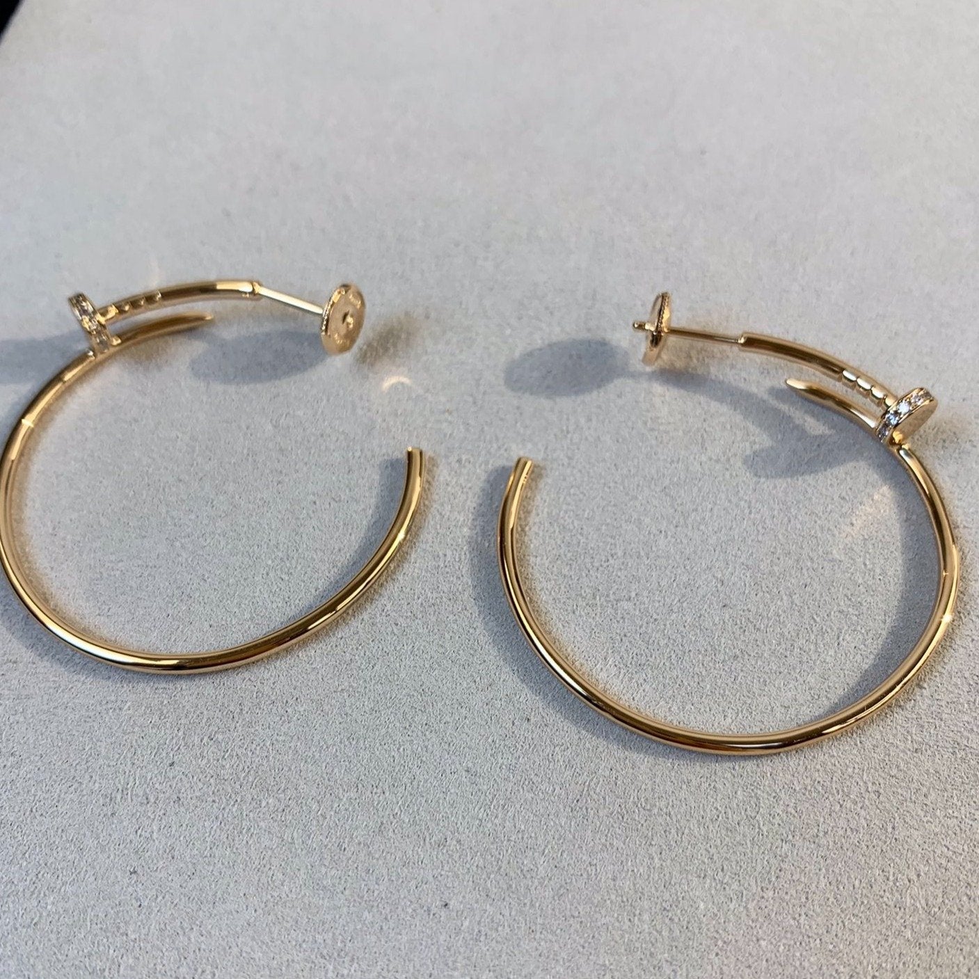 [Marins]JUSTE EARRINGS GOLD DIAMONDS 1.8MM