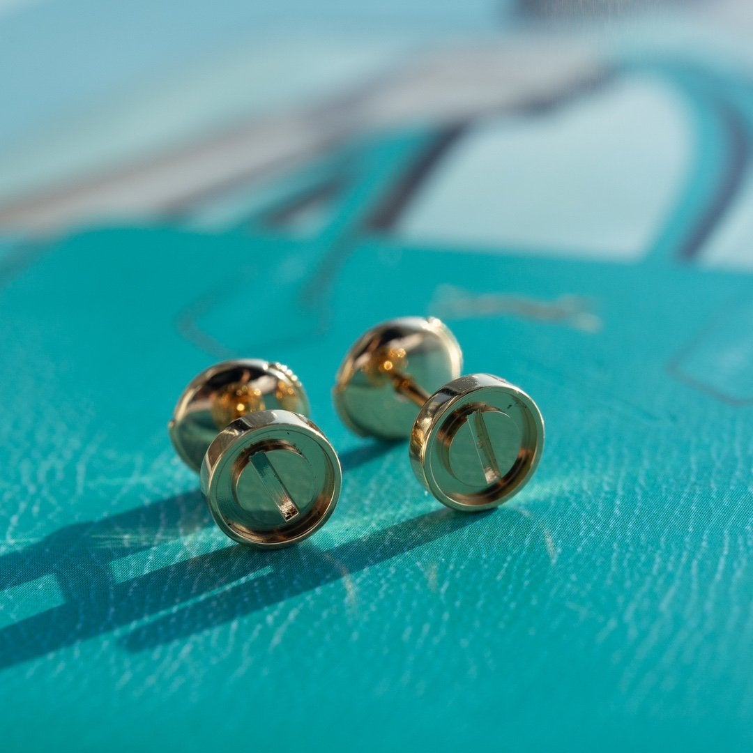 [Marins]LOVE EARRINGS PINK GOLD 10MM