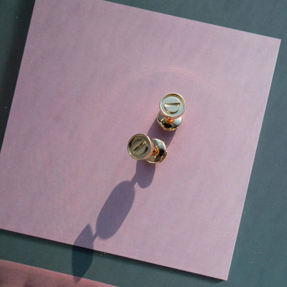 [Marins]LOVE EARRINGS PINK GOLD 10MM
