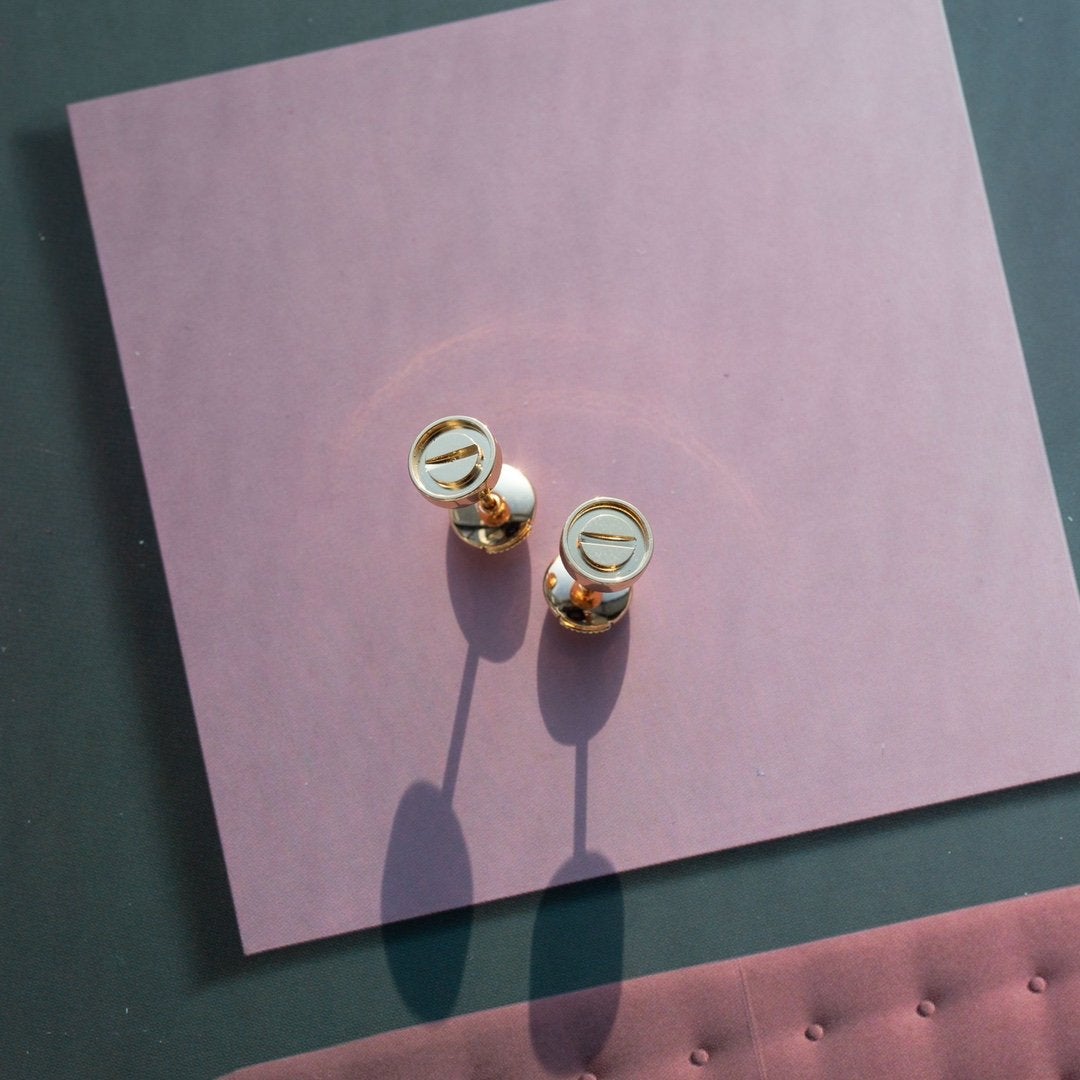 [Marins]LOVE EARRINGS PINK GOLD 10MM