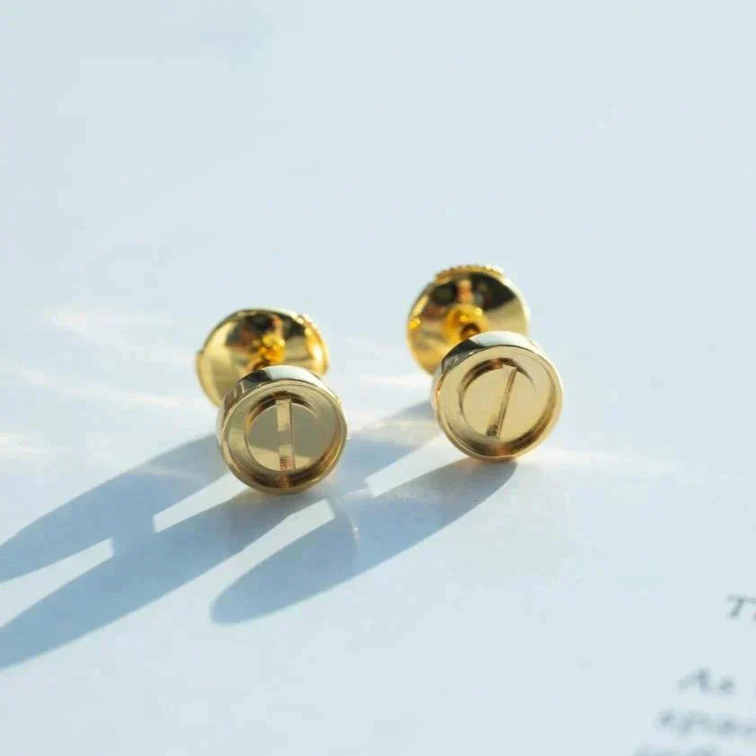 [Marin-Jewelry]LOVE EARRINGS GOLD 10MM