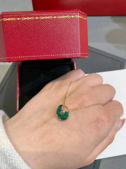 [Marin-Jewelry]AMULETTE Marin-Jewelry GOLD MALACHITE NECKLACE