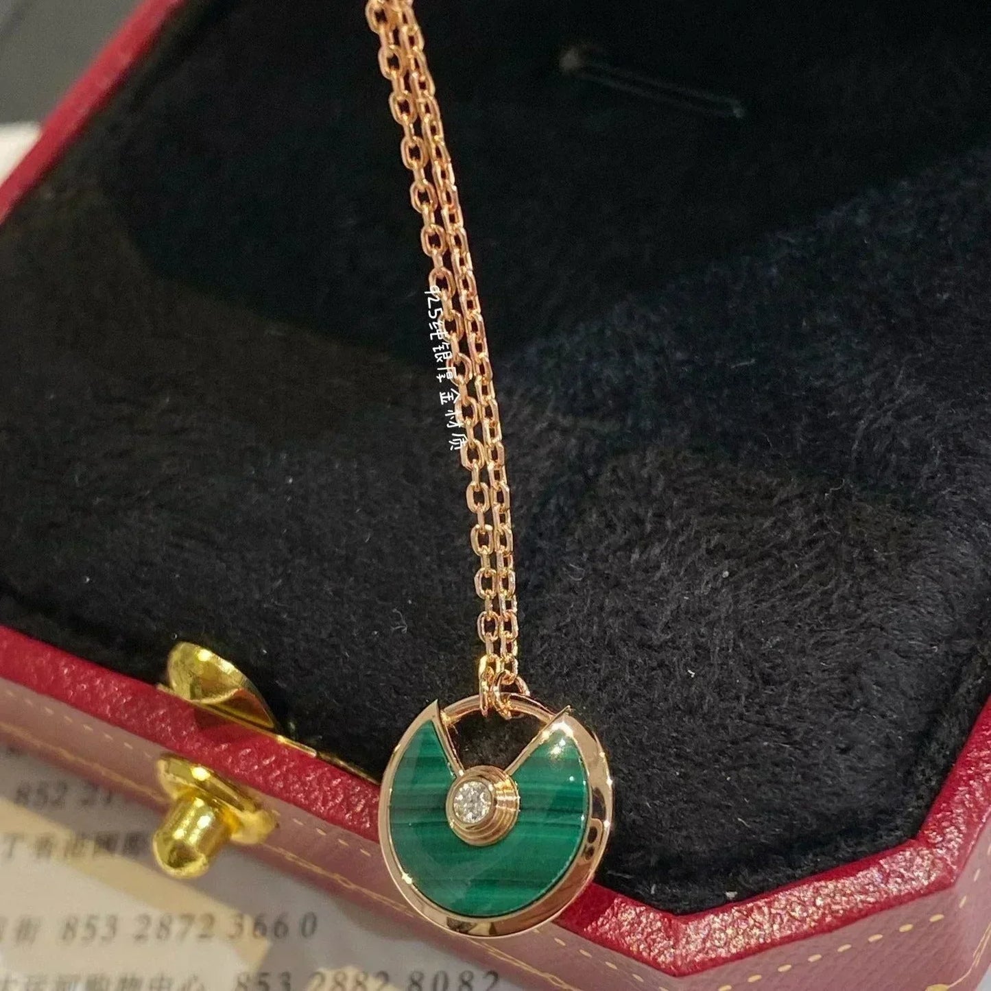 [Marins]AMULETTE Marins GOLD MALACHITE NECKLACE