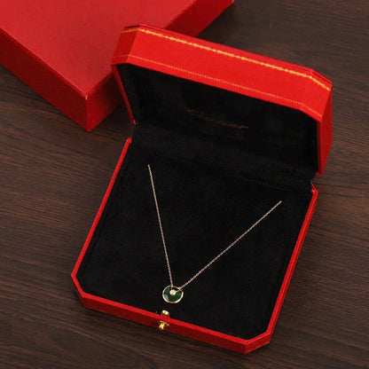 [Marins]AMULETTE GOLD MALACHITE NECKLACE
