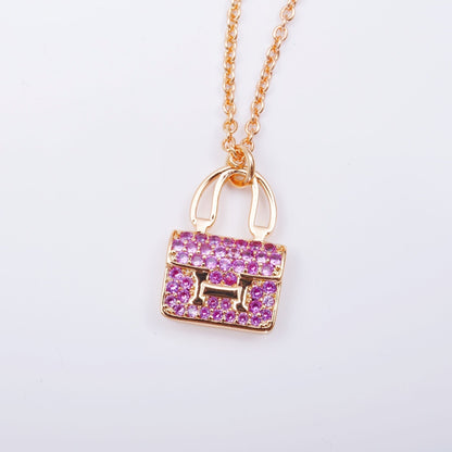 [Marins]CONSTANCE PEDANT PURPLE DIAMOND NECKLACE