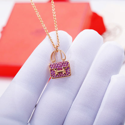 [Marins]CONSTANCE PEDANT PURPLE DIAMOND NECKLACE