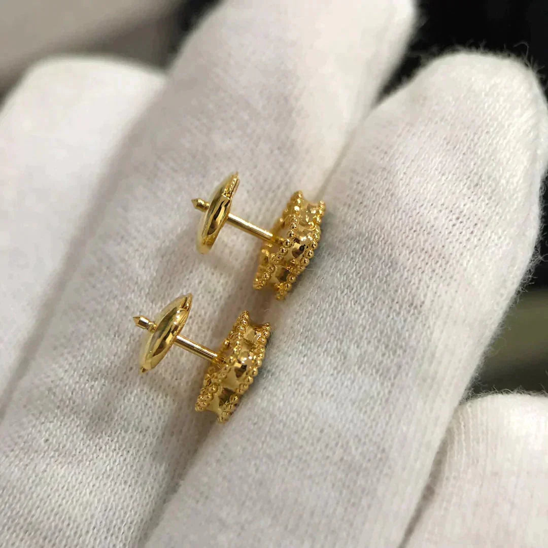[Marins]CLOVER MINI 9.5MM MALACHITE  EARRINGS