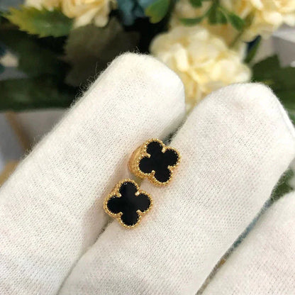 [Marins]CLOVER MINI 9.5MM BLACK MOP EARRINGS