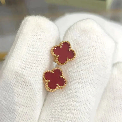 [Marins]CLOVER MINI 9.5MM CARNELIAN EARRINGS