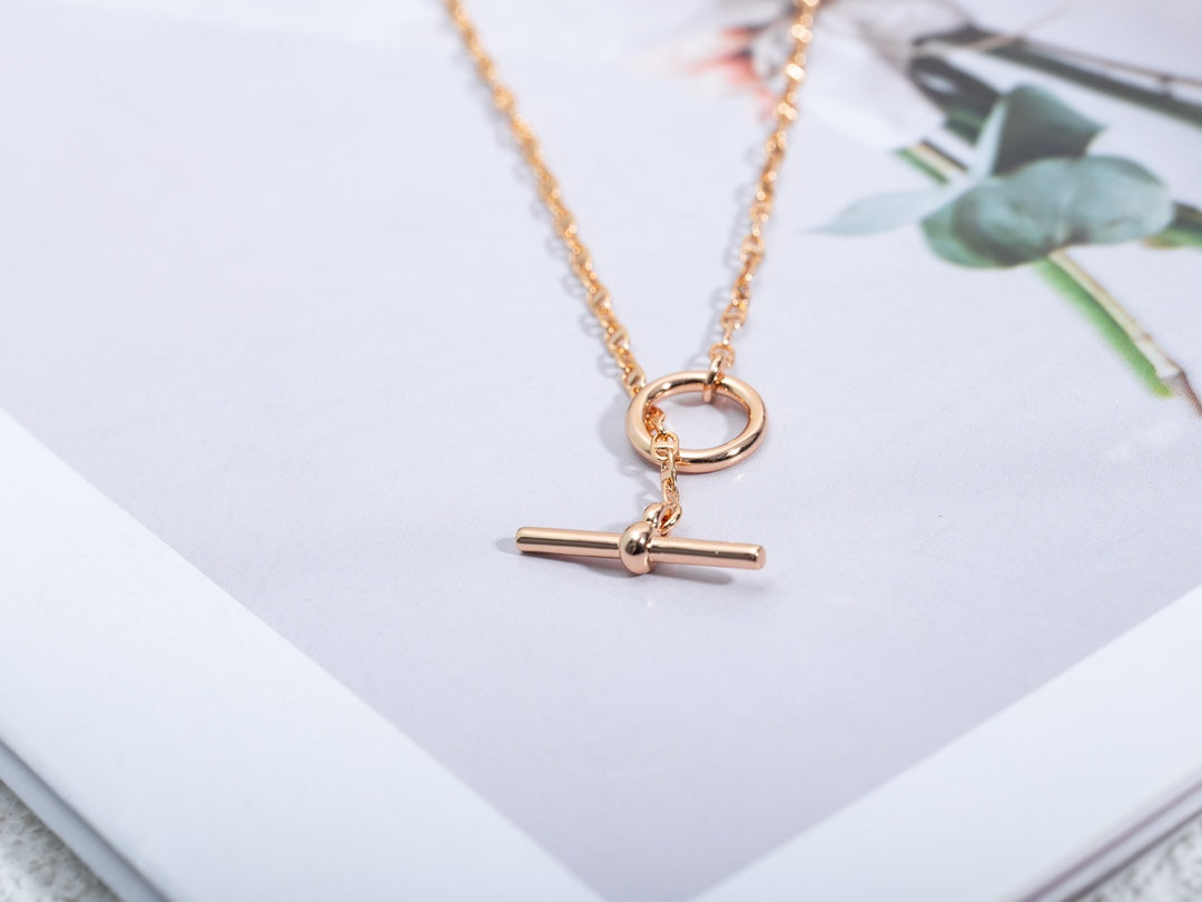 [Marins]ECHAPPEE NECKLACE PINK GOLD