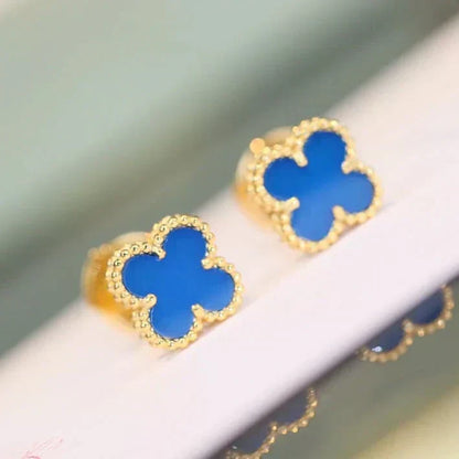 [Marins]CLOVER MINI 9.5MM TURQUOISE EARRINGS