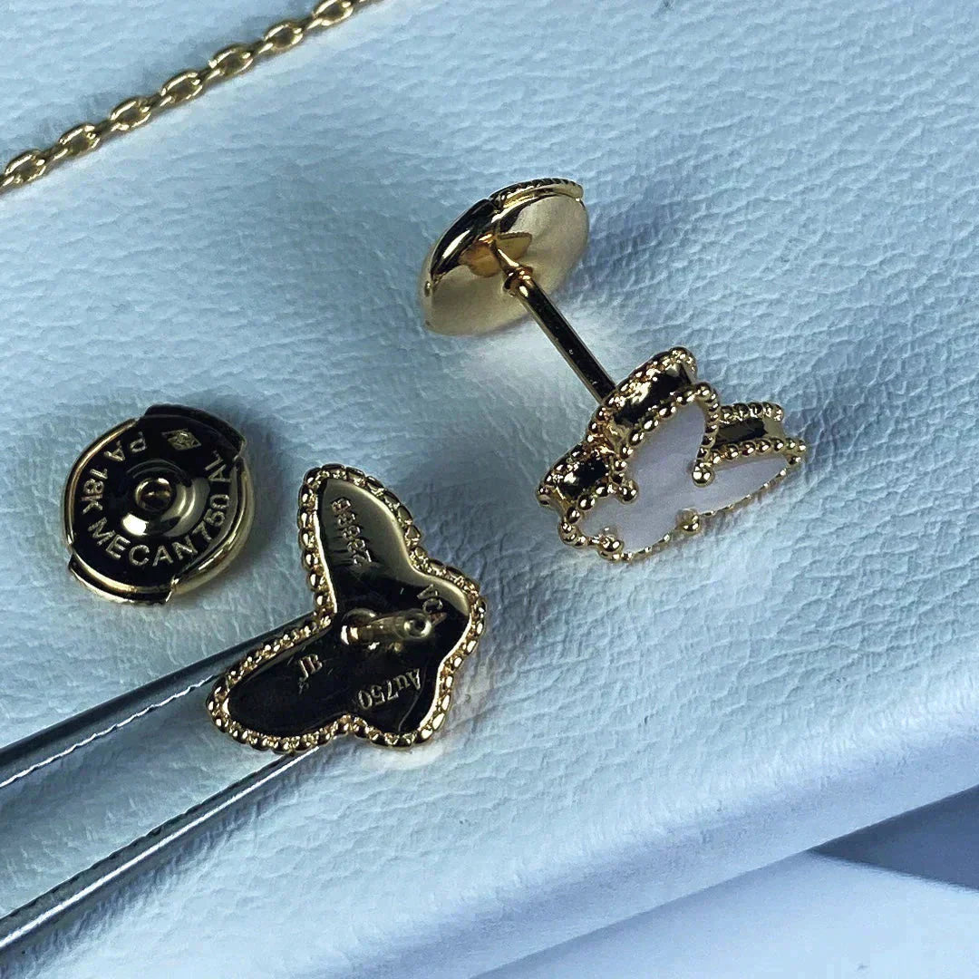 [Marin-Jewelry]SWEET BUTTERFLY MOP EARSTUDS