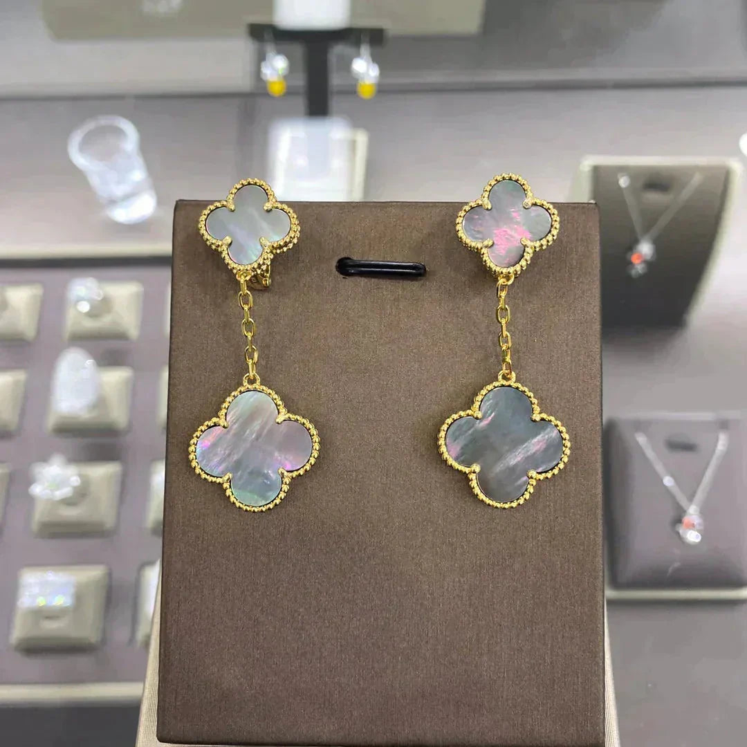 [Marins]CLOVER 2 MOTIFS  EARRINGS (MULTIPLE CHOICESC