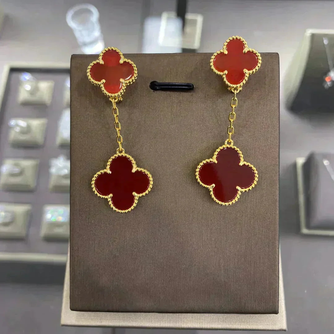 [Marins]CLOVER 2 MOTIFS  EARRINGS (MULTIPLE CHOICESC