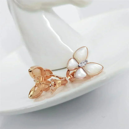 [Marins]BUTTERFLY MOP DIAMOND EARRINGS