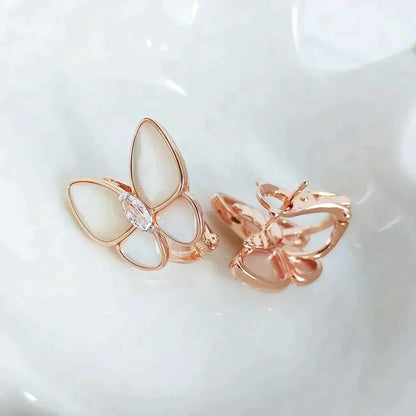 [Marins]BUTTERFLY MOP DIAMOND EARRINGS