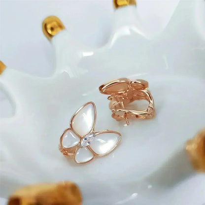 [Marins]BUTTERFLY MOP DIAMOND EARRINGS