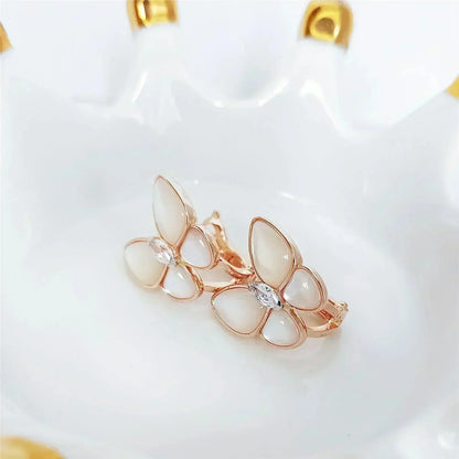 [Marins]BUTTERFLY MOP DIAMOND EARRINGS