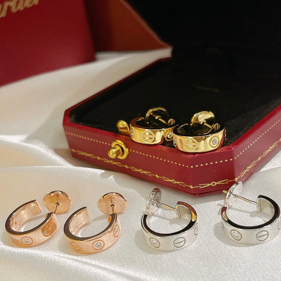 [Marins]LOVE EARRINGS 5.7MM 2 DIAMONDS