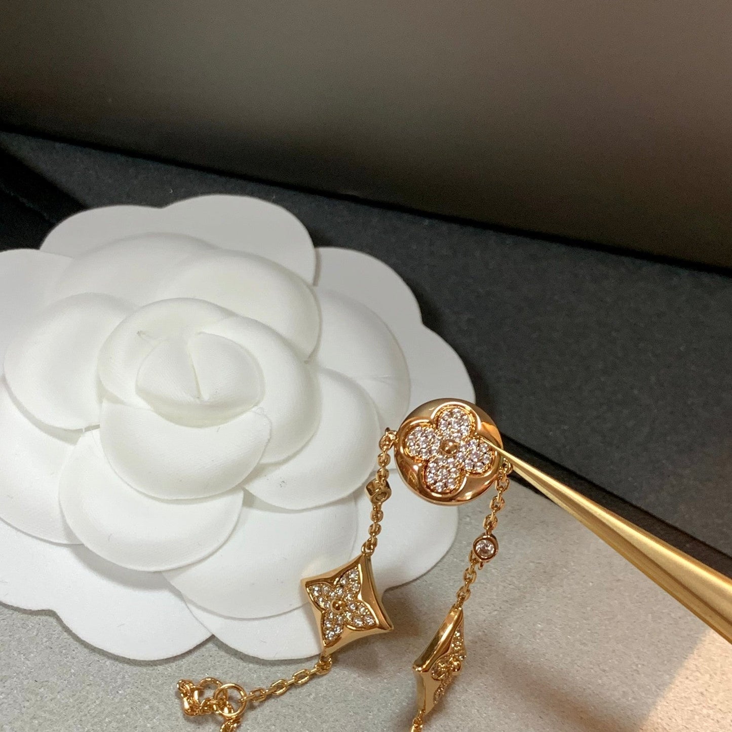[Marins]STAR AND SUN 4 MOTIFS GOLD DIAMONDS BRACELET