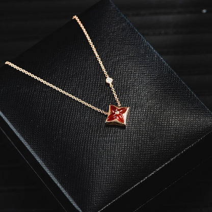 [Marins]STAR NECKLACE PINK GOLD 1 DIAMOND