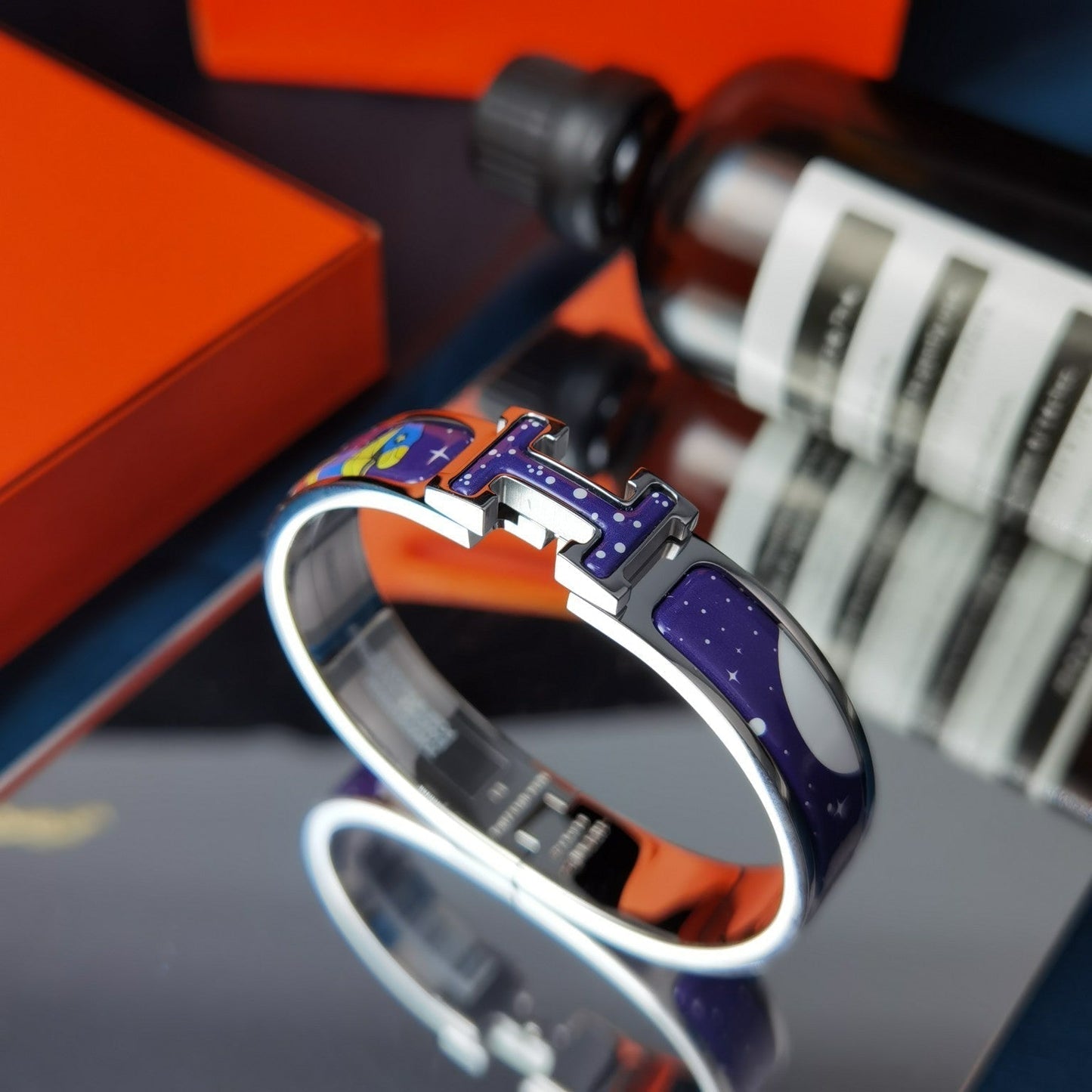 [Marins]H STAR AND MOON BRACELET 12MM