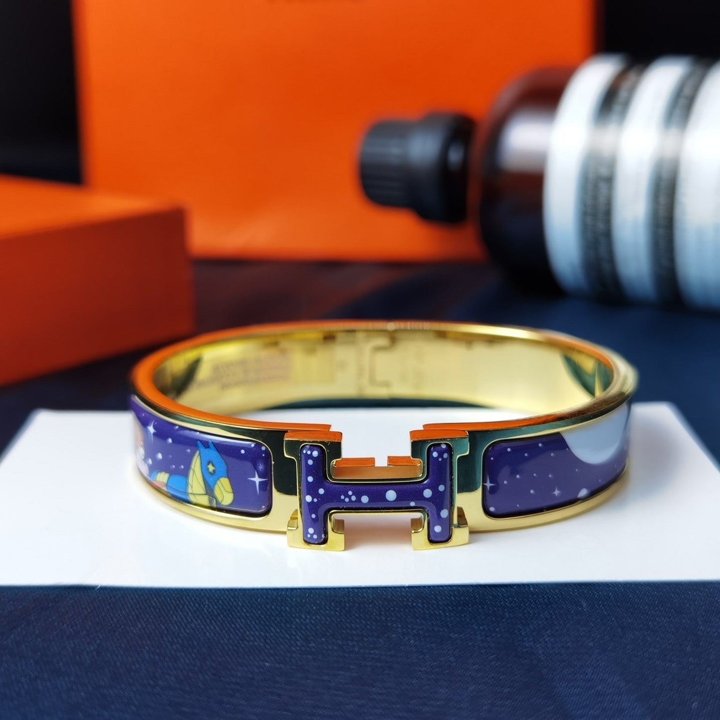 [Marins]H STAR AND MOON BRACELET 12MM