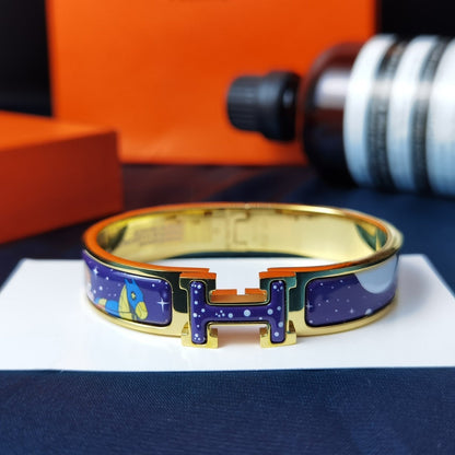 [Marins]H STAR AND MOON BRACELET 12MM