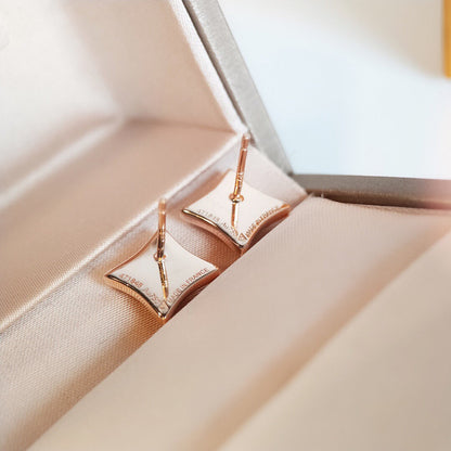 [Marins]STAR MOP PINK GOLD EARRINGS