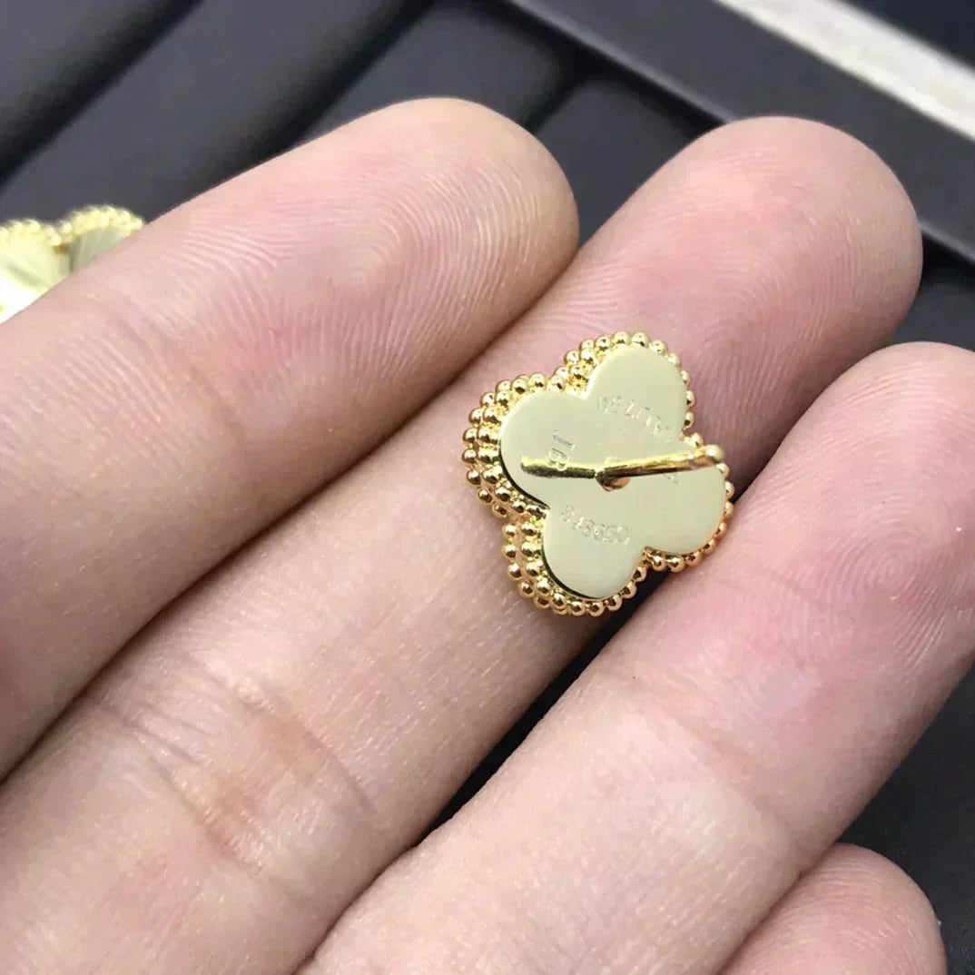 [Marins]CLOVER MINI 9.5MM LASER EARRINGS