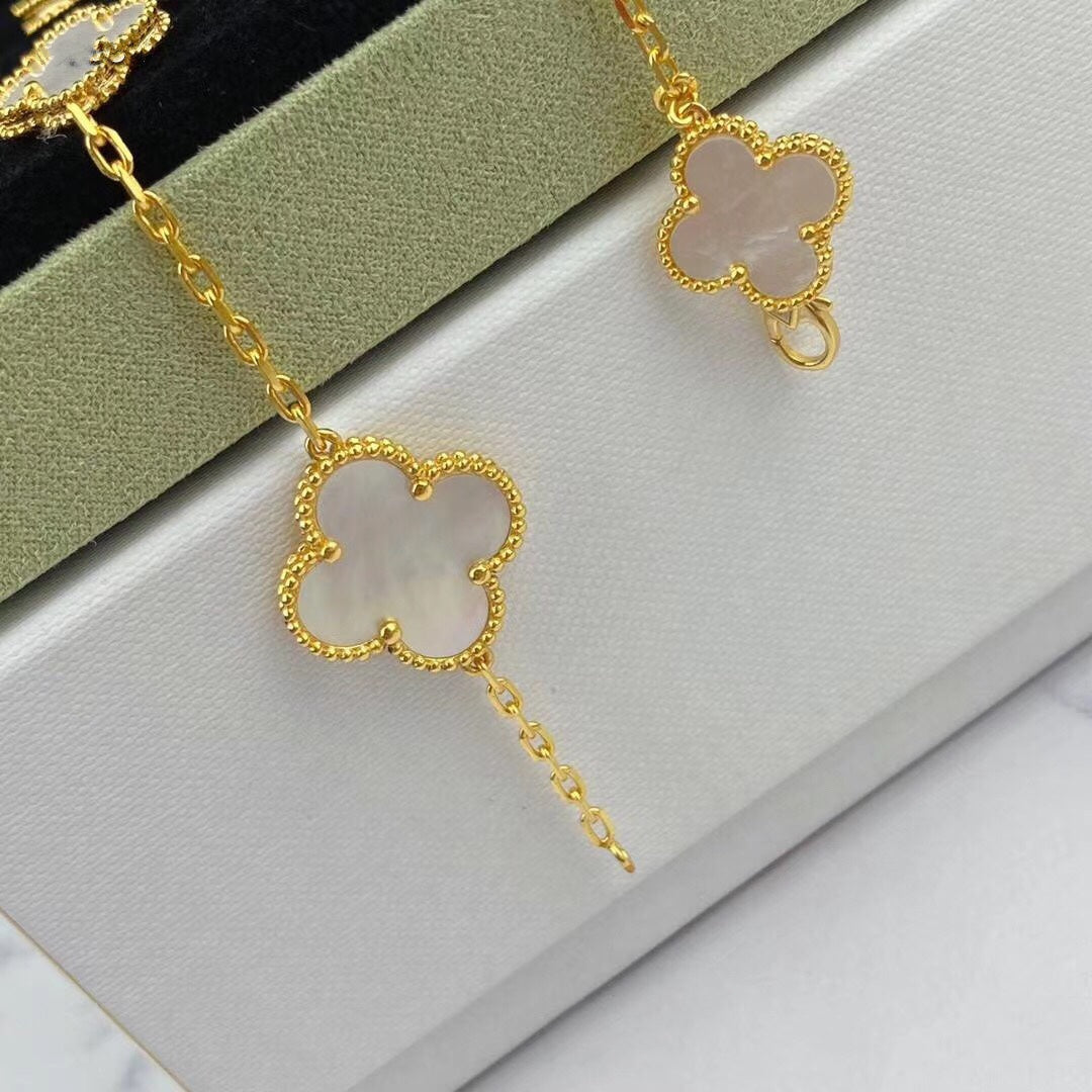 [Marins]MAGIC CLOVER MOP GOLD BRACELET 5 MOTIFS